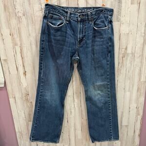 American Eagle 100% Cotton Boot Cut Jeans Dark Wash Men’s Size 33X31